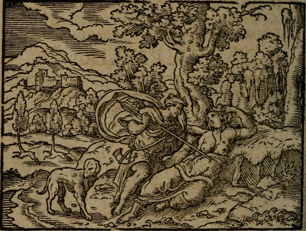 An illustration from Ori Apollinis Niliaci, De sacris Aegyptiorum notis, Aegyptiacè expressis : libri duo, iconibus illustrati, & aucti : nunc primùm in latinum ac gallicum sermonem conversi, 1574, leaf 367