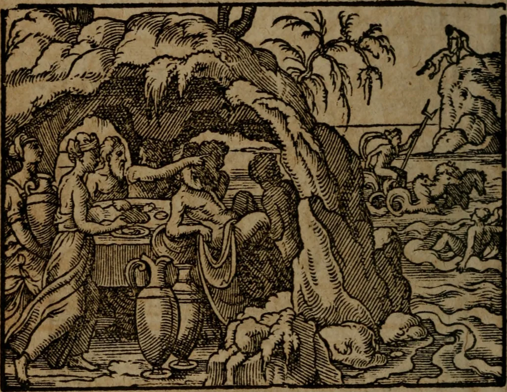 An illustration from Ori Apollinis Niliaci, De sacris Aegyptiorum notis, Aegyptiacè expressis : libri duo, iconibus illustrati, & aucti : nunc primùm in latinum ac gallicum sermonem conversi, 1574, leaf 385