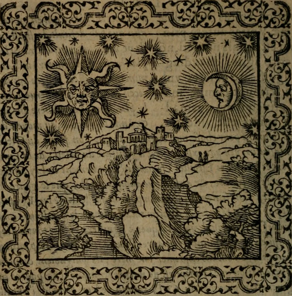 An illustration from Ori Apollinis Niliaci, De sacris Aegyptiorum notis, Aegyptiacè expressis : libri duo, iconibus illustrati, & aucti : nunc primùm in latinum ac gallicum sermonem conversi, 1574, leaf 39