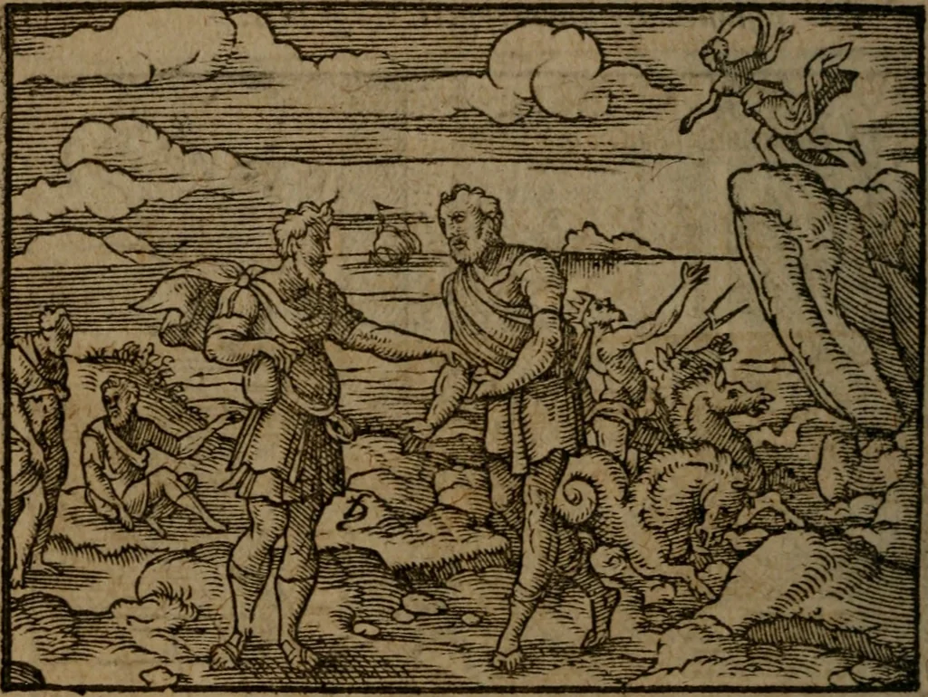An illustration from Ori Apollinis Niliaci, De sacris Aegyptiorum notis, Aegyptiacè expressis : libri duo, iconibus illustrati, & aucti : nunc primùm in latinum ac gallicum sermonem conversi, 1574, leaf 391