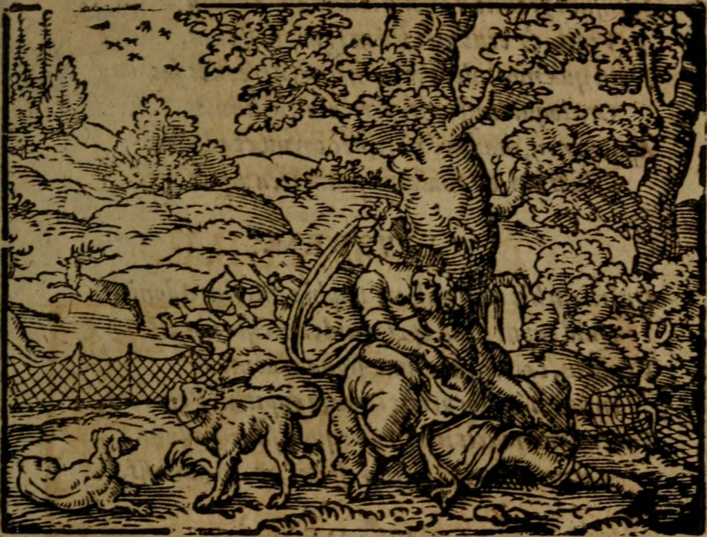 An illustration from Ori Apollinis Niliaci, De sacris Aegyptiorum notis, Aegyptiacè expressis : libri duo, iconibus illustrati, & aucti : nunc primùm in latinum ac gallicum sermonem conversi, 1574, leaf 410