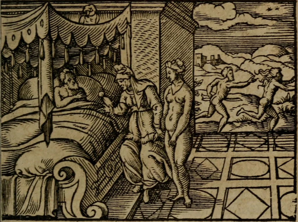 An illustration from Ori Apollinis Niliaci, De sacris Aegyptiorum notis, Aegyptiacè expressis : libri duo, iconibus illustrati, & aucti : nunc primùm in latinum ac gallicum sermonem conversi, 1574, leaf 418