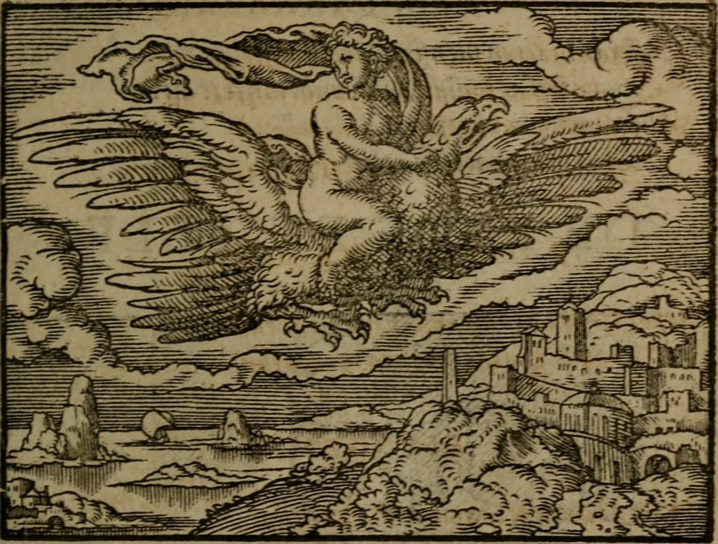 An illustration from Ori Apollinis Niliaci, De sacris Aegyptiorum notis, Aegyptiacè expressis : libri duo, iconibus illustrati, & aucti : nunc primùm in latinum ac gallicum sermonem conversi, 1574, leaf 426