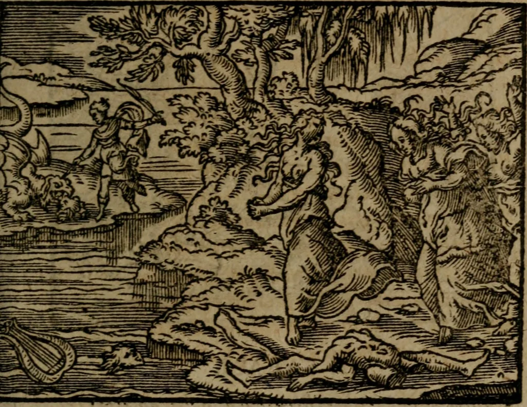 An illustration from Ori Apollinis Niliaci, De sacris Aegyptiorum notis, Aegyptiacè expressis : libri duo, iconibus illustrati, & aucti : nunc primùm in latinum ac gallicum sermonem conversi, 1574, leaf 440