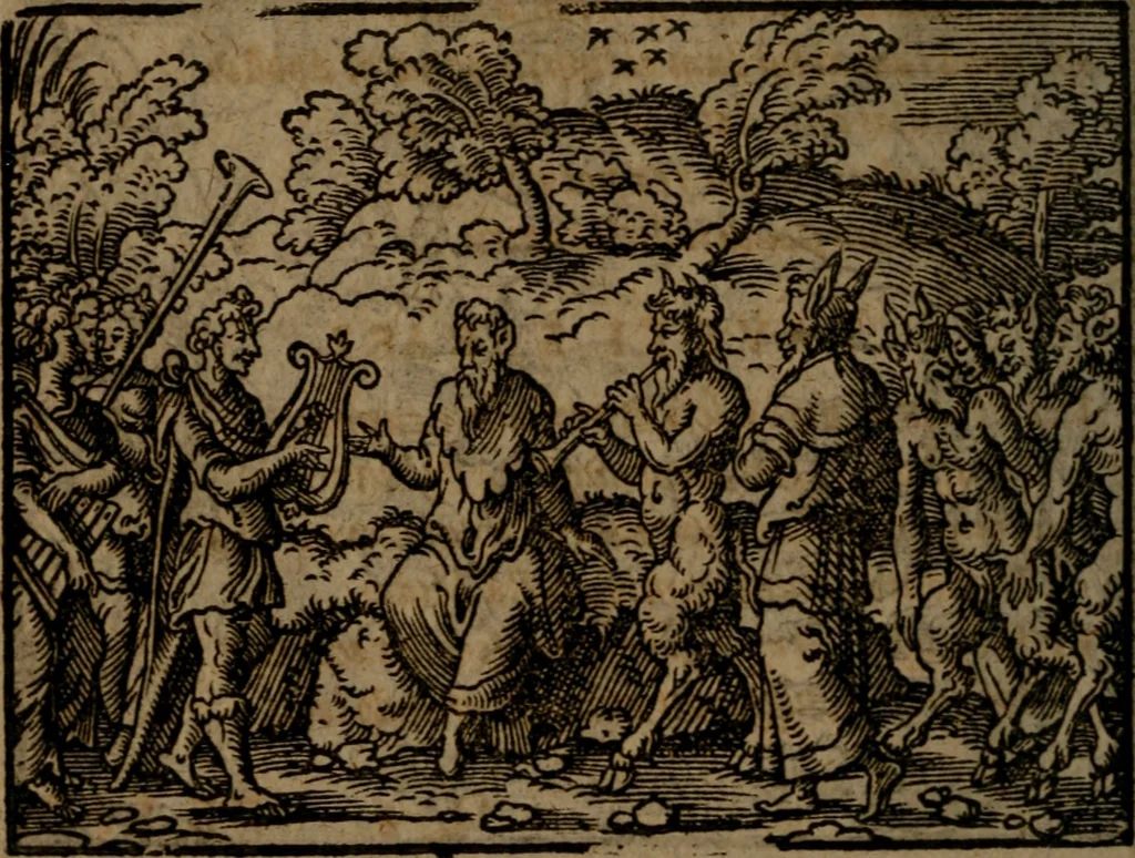 An illustration from Ori Apollinis Niliaci, De sacris Aegyptiorum notis, Aegyptiacè expressis : libri duo, iconibus illustrati, & aucti : nunc primùm in latinum ac gallicum sermonem conversi, 1574, leaf 451