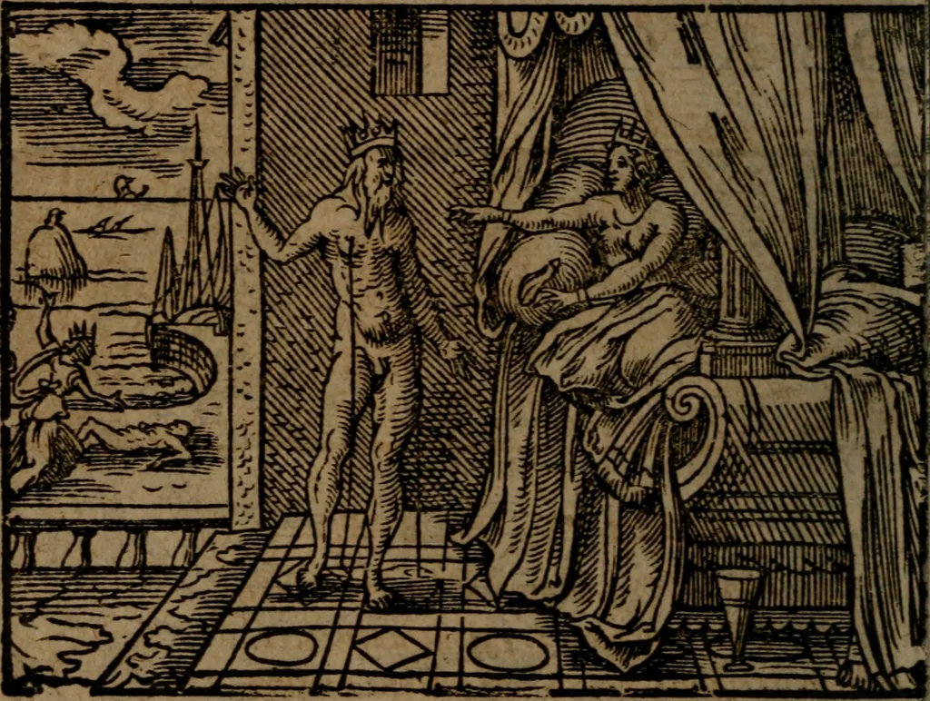 An illustration from Ori Apollinis Niliaci, De sacris Aegyptiorum notis, Aegyptiacè expressis : libri duo, iconibus illustrati, & aucti : nunc primùm in latinum ac gallicum sermonem conversi, 1574, leaf 459