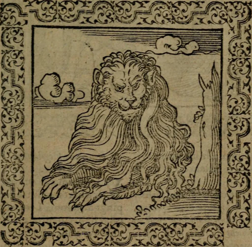 An illustration from Ori Apollinis Niliaci, De sacris Aegyptiorum notis, Aegyptiacè expressis : libri duo, iconibus illustrati, & aucti : nunc primùm in latinum ac gallicum sermonem conversi, 1574, leaf 46