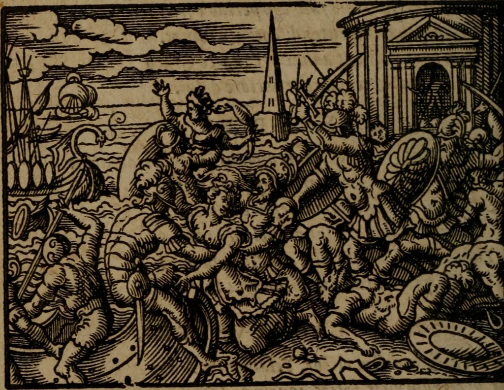 An illustration from Ori Apollinis Niliaci, De sacris Aegyptiorum notis, Aegyptiacè expressis : libri duo, iconibus illustrati, & aucti : nunc primùm in latinum ac gallicum sermonem conversi, 1574, leaf 477