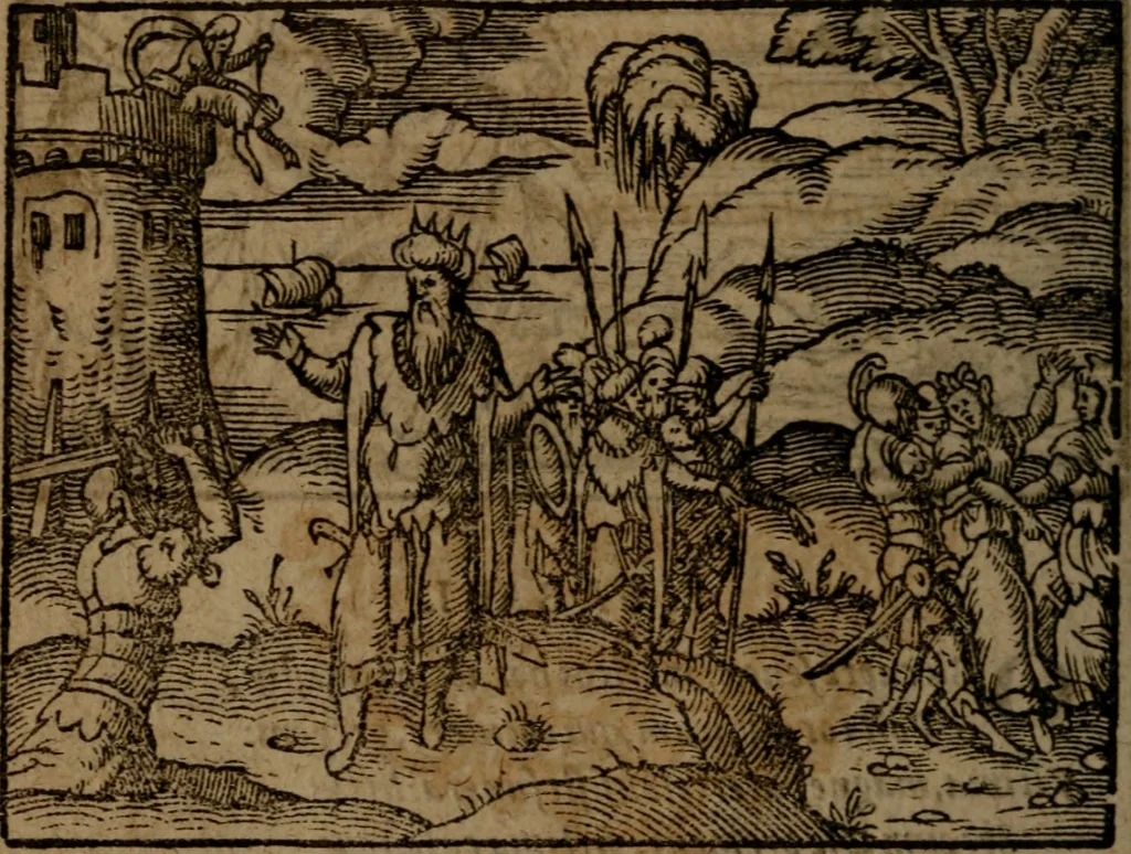 An illustration from Ori Apollinis Niliaci, De sacris Aegyptiorum notis, Aegyptiacè expressis : libri duo, iconibus illustrati, & aucti : nunc primùm in latinum ac gallicum sermonem conversi, 1574, leaf 483