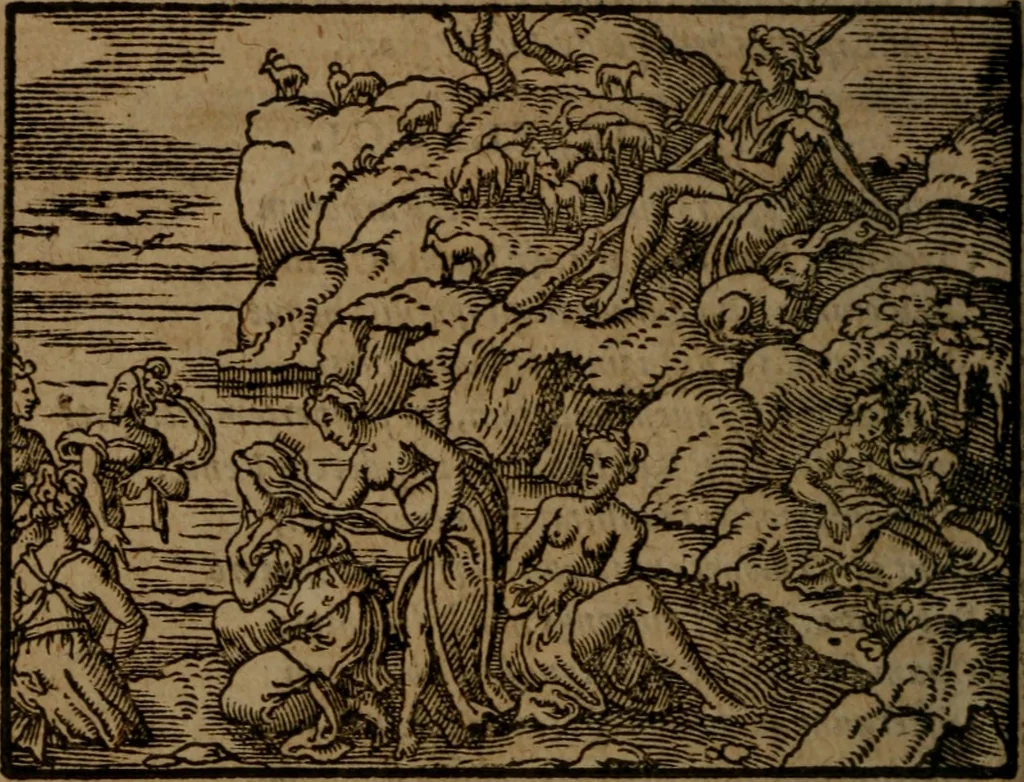 An illustration from Ori Apollinis Niliaci, De sacris Aegyptiorum notis, Aegyptiacè expressis : libri duo, iconibus illustrati, & aucti : nunc primùm in latinum ac gallicum sermonem conversi, 1574, leaf 493