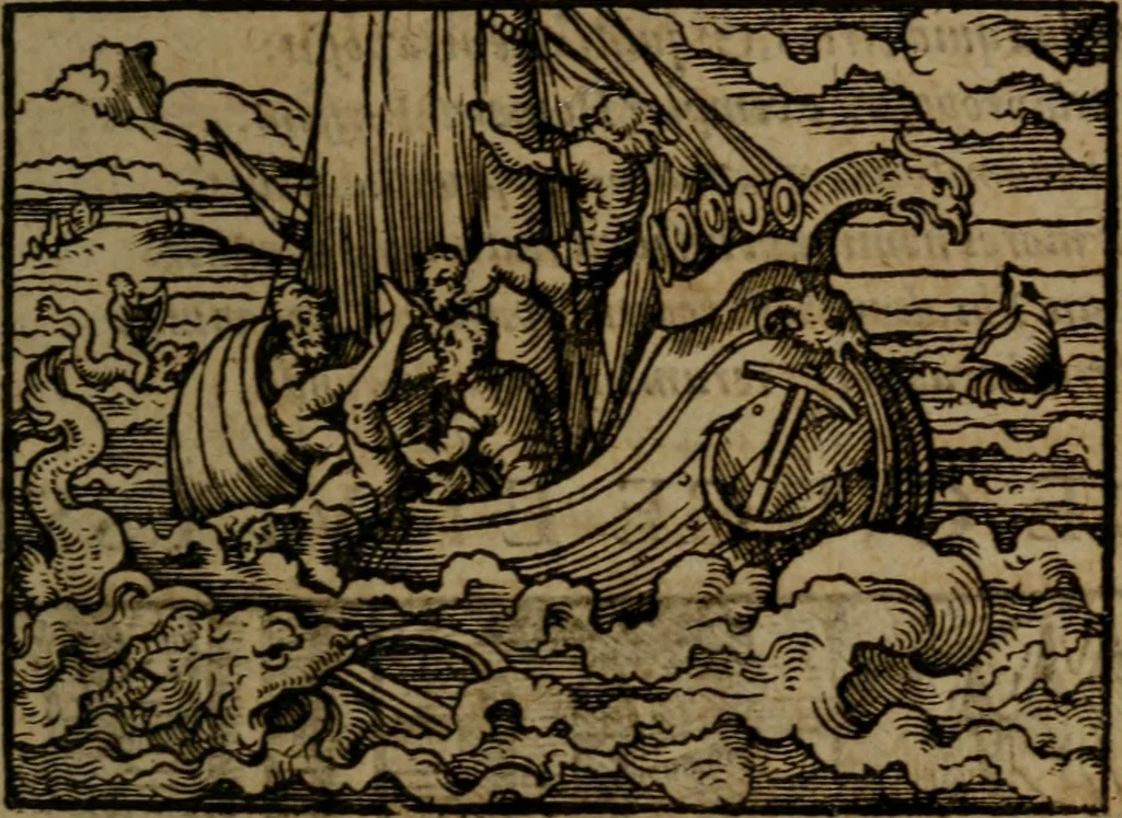 An illustration from Ori Apollinis Niliaci, De sacris Aegyptiorum notis, Aegyptiacè expressis : libri duo, iconibus illustrati, & aucti : nunc primùm in latinum ac gallicum sermonem conversi, 1574, leaf 500