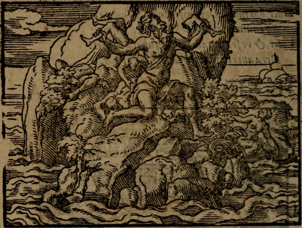 An illustration from Ori Apollinis Niliaci, De sacris Aegyptiorum notis, Aegyptiacè expressis : libri duo, iconibus illustrati, & aucti : nunc primùm in latinum ac gallicum sermonem conversi, 1574, leaf 507