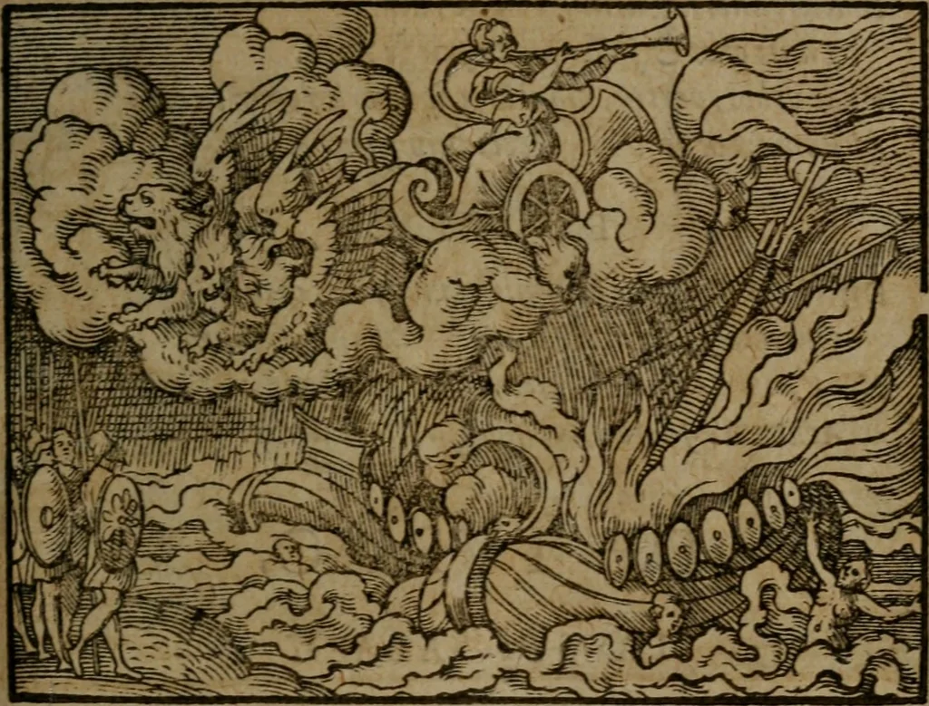 An illustration from Ori Apollinis Niliaci, De sacris Aegyptiorum notis, Aegyptiacè expressis : libri duo, iconibus illustrati, & aucti : nunc primùm in latinum ac gallicum sermonem conversi, 1574, leaf 510