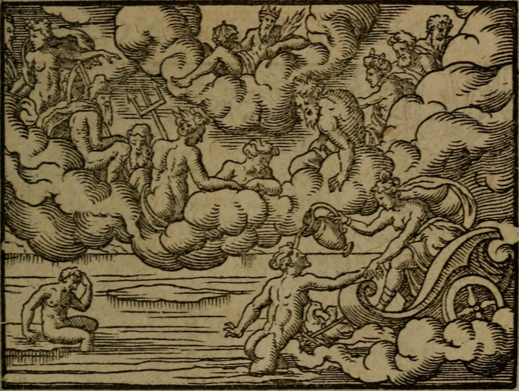 An illustration from Ori Apollinis Niliaci, De sacris Aegyptiorum notis, Aegyptiacè expressis : libri duo, iconibus illustrati, & aucti : nunc primùm in latinum ac gallicum sermonem conversi, 1574, leaf 512