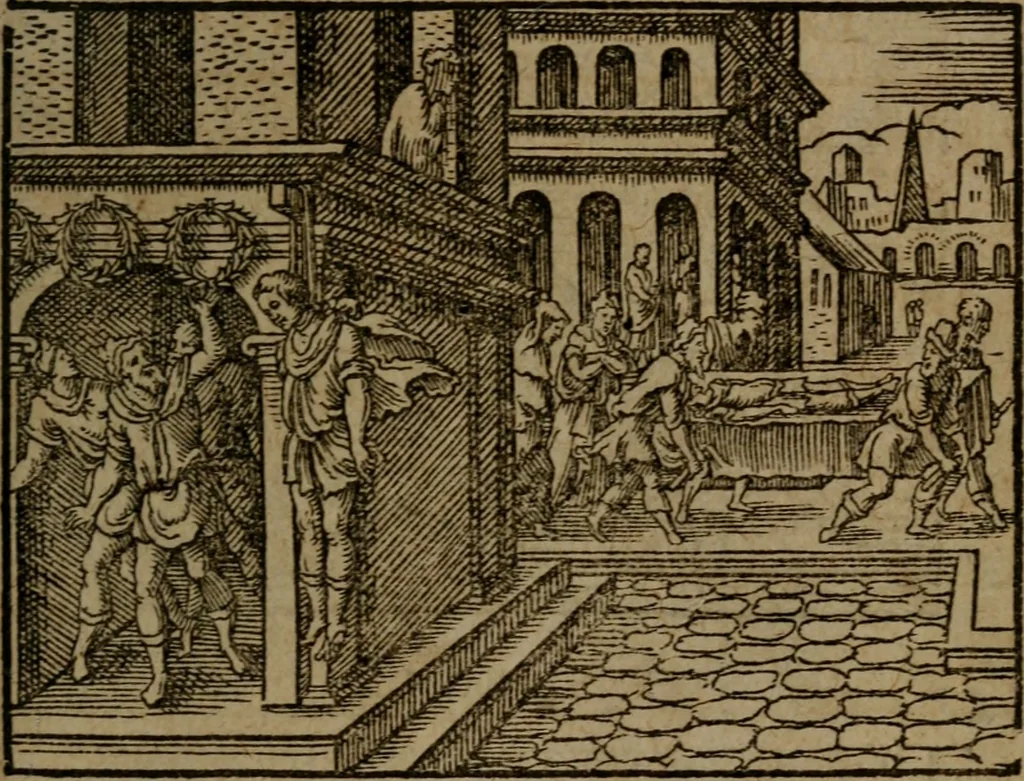 An illustration from Ori Apollinis Niliaci, De sacris Aegyptiorum notis, Aegyptiacè expressis : libri duo, iconibus illustrati, & aucti : nunc primùm in latinum ac gallicum sermonem conversi, 1574, leaf 514
