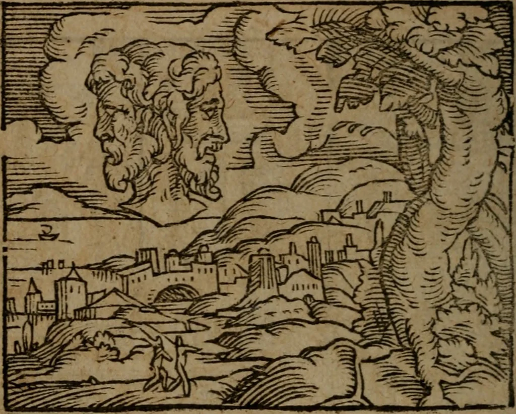 An illustration from Ori Apollinis Niliaci, De sacris Aegyptiorum notis, Aegyptiacè expressis : libri duo, iconibus illustrati, & aucti : nunc primùm in latinum ac gallicum sermonem conversi, 1574, leaf 515