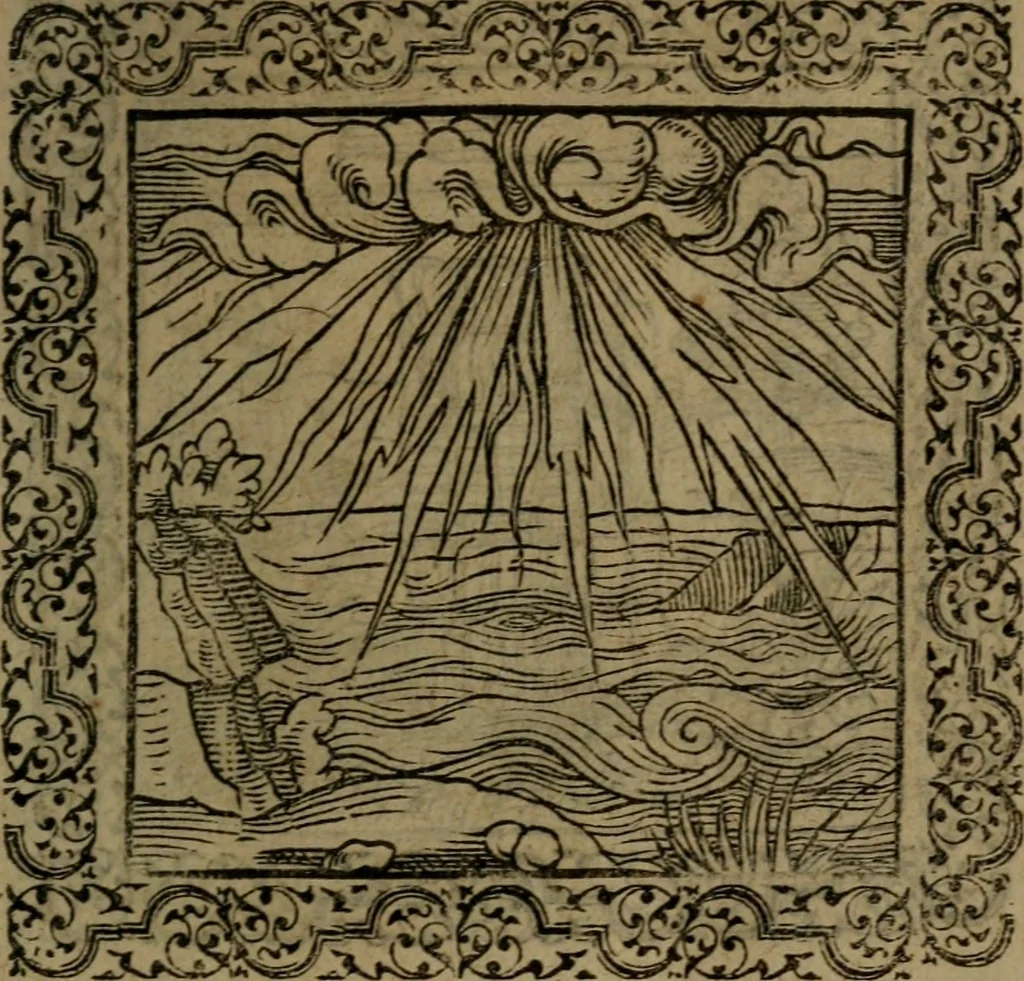 An illustration from Ori Apollinis Niliaci, De sacris Aegyptiorum notis, Aegyptiacè expressis : libri duo, iconibus illustrati, & aucti : nunc primùm in latinum ac gallicum sermonem conversi, 1574, leaf 56