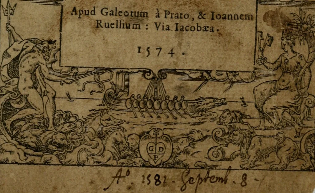 An illustration from Ori Apollinis Niliaci, De sacris Aegyptiorum notis, Aegyptiacè expressis : libri duo, iconibus illustrati, & aucti : nunc primùm in latinum ac gallicum sermonem conversi, 1574, leaf 6