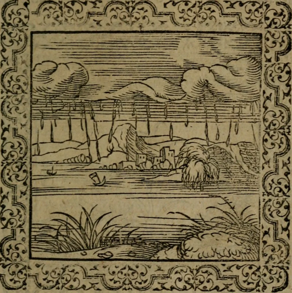 An illustration from Ori Apollinis Niliaci, De sacris Aegyptiorum notis, Aegyptiacè expressis : libri duo, iconibus illustrati, & aucti : nunc primùm in latinum ac gallicum sermonem conversi, 1574, leaf 64