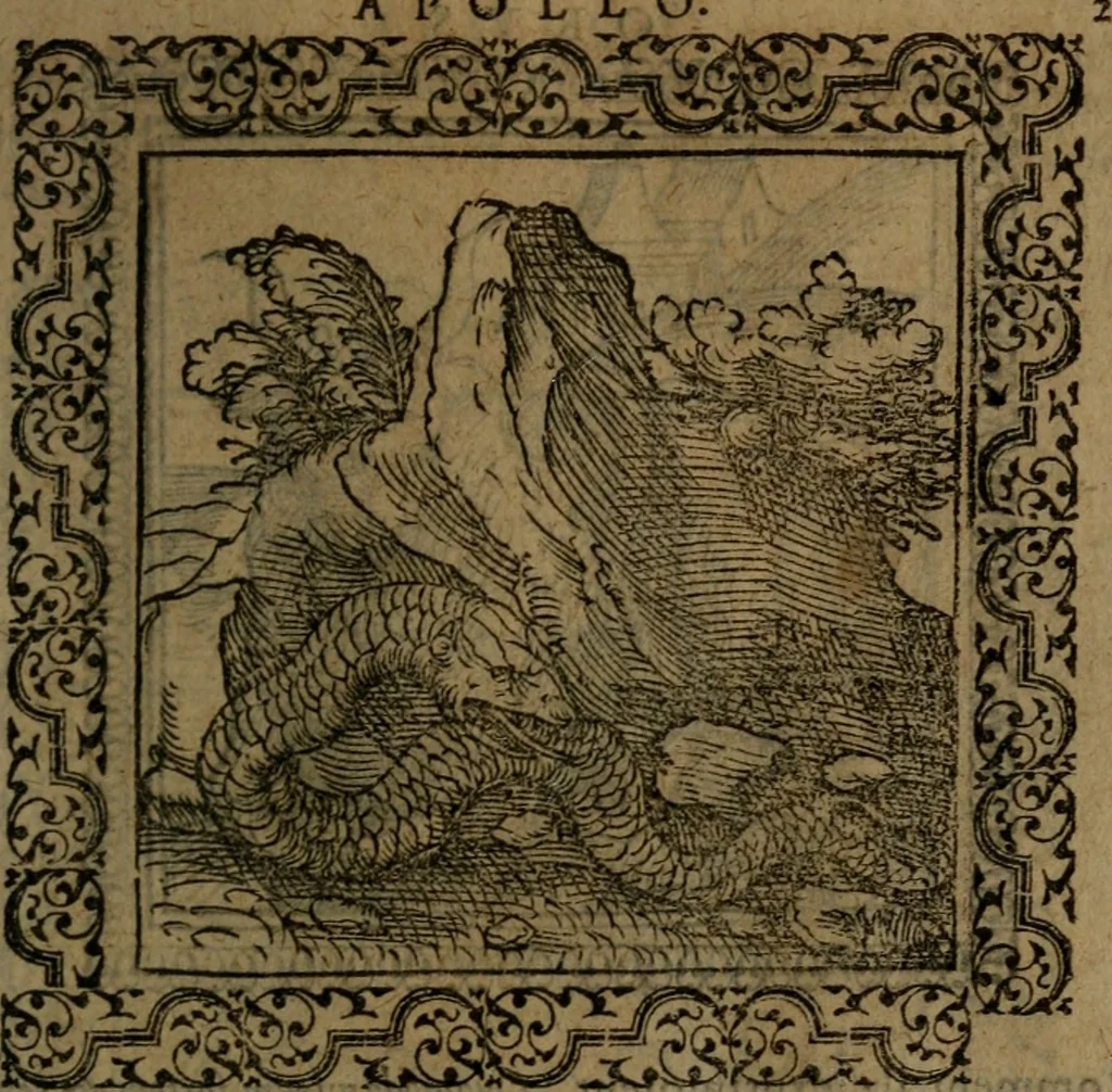 An illustration from Ori Apollinis Niliaci, De sacris Aegyptiorum notis, Aegyptiacè expressis : libri duo, iconibus illustrati, & aucti : nunc primùm in latinum ac gallicum sermonem conversi, 1574, leaf 74