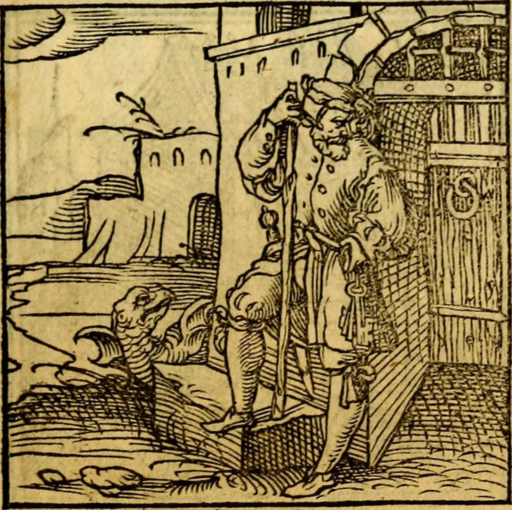 An illustration from Ori Apollonis Niliaci, de sacris notis & sculpturis libri duo, vbi ad fidem vetudti codicis manu scripti restituta sunt loca permulta, corrupta ante ac deplorata, 1551, leaf 112