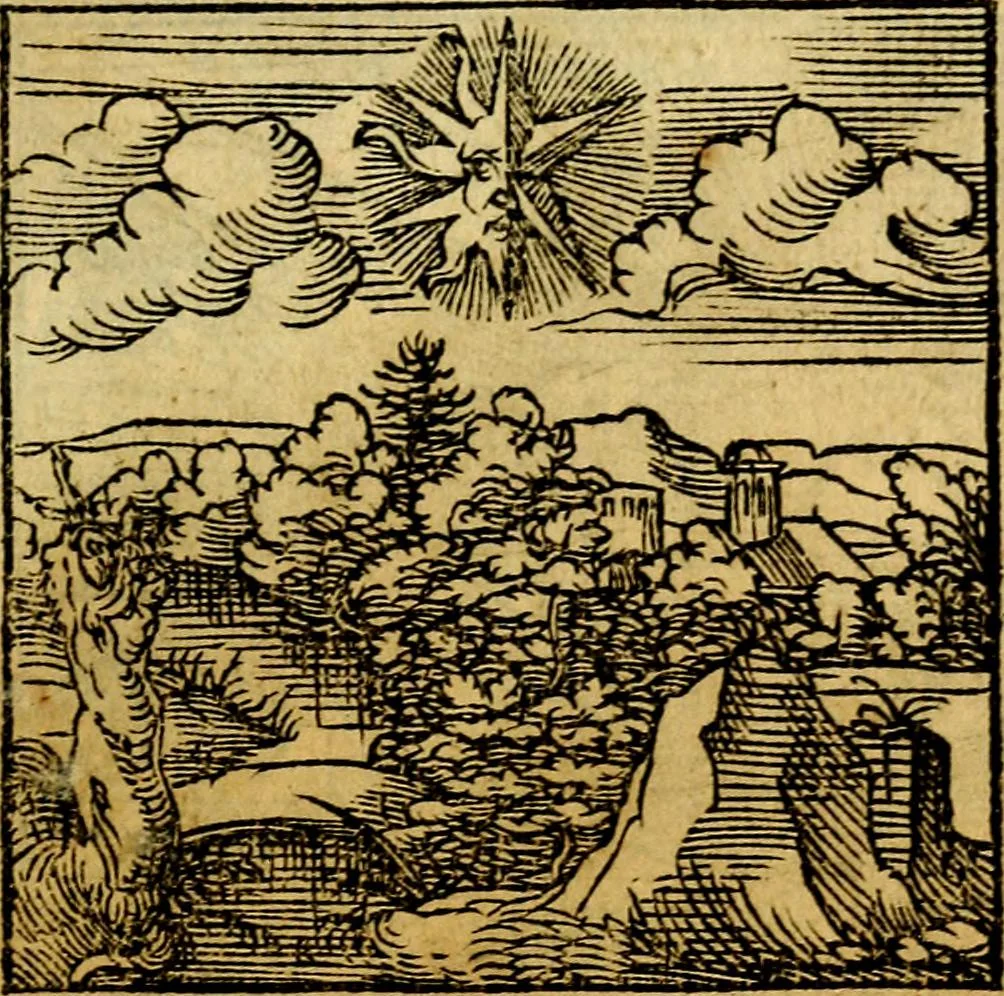 An illustration from Ori Apollonis Niliaci, de sacris notis & sculpturis libri duo, vbi ad fidem vetudti codicis manu scripti restituta sunt loca permulta, corrupta ante ac deplorata, 1551, leaf 138