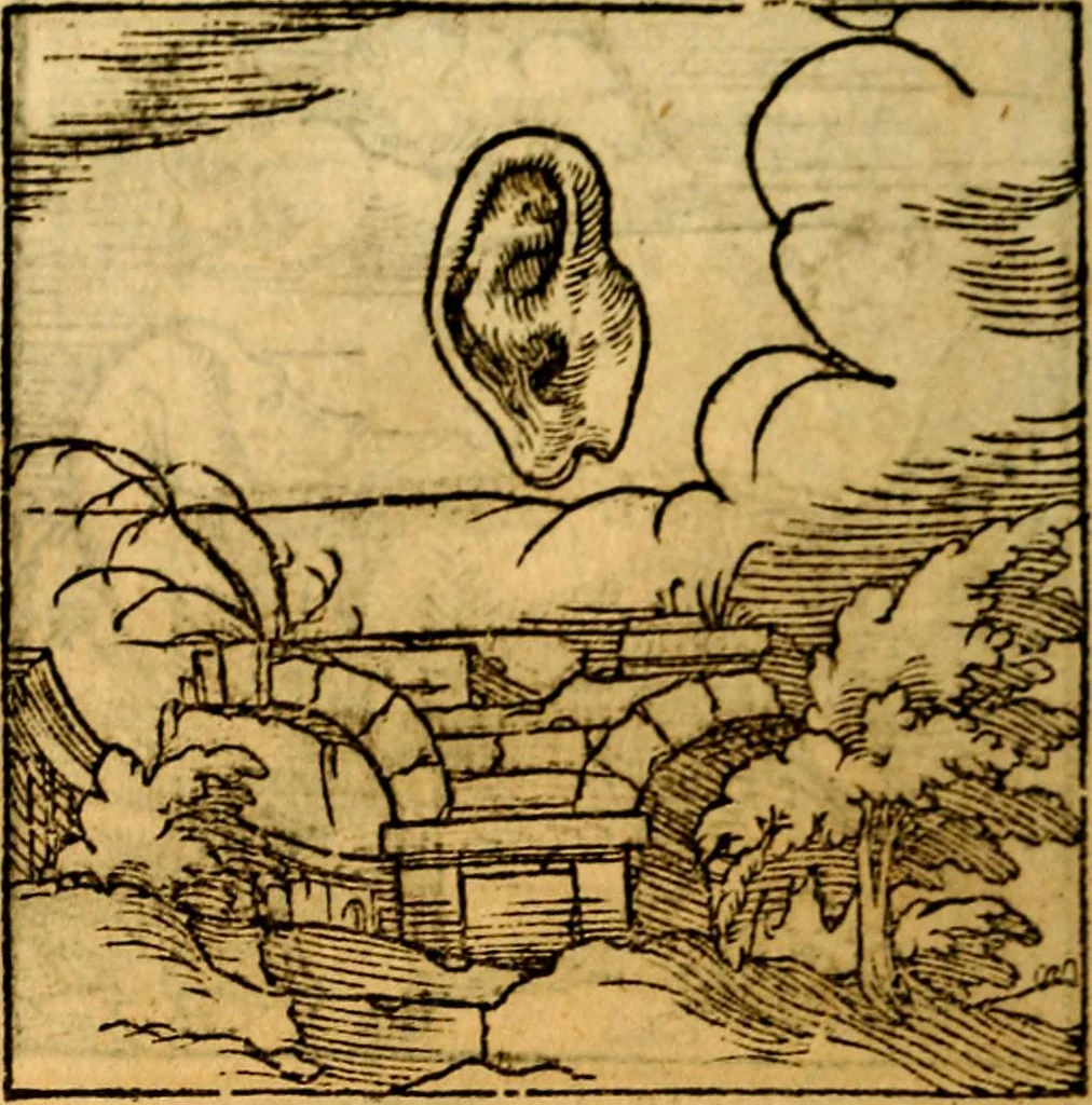 An illustration from Ori Apollonis Niliaci, de sacris notis & sculpturis libri duo, vbi ad fidem vetudti codicis manu scripti restituta sunt loca permulta, corrupta ante ac deplorata, 1551, leaf 147