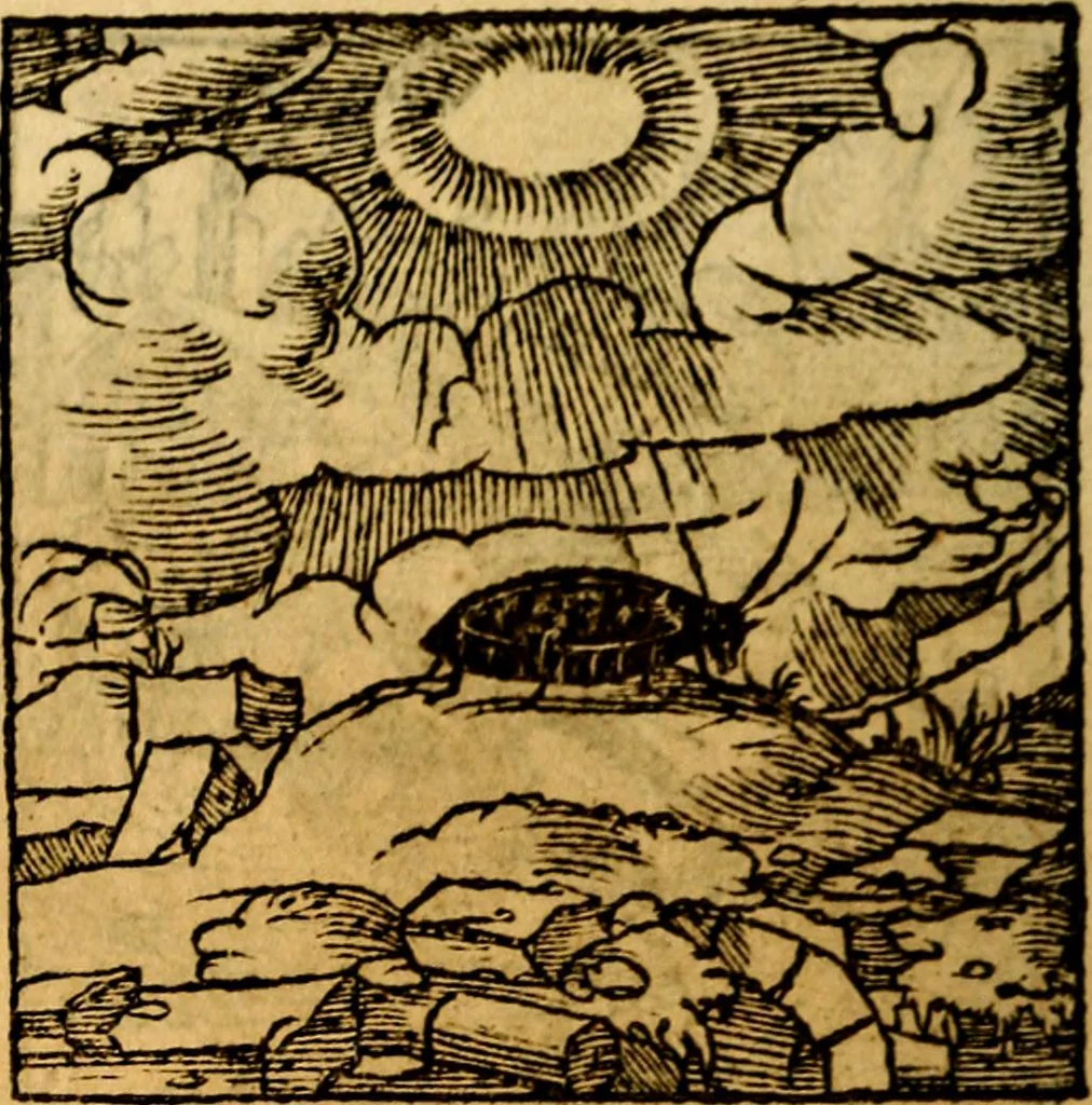 An illustration from Ori Apollonis Niliaci, de sacris notis & sculpturis libri duo, vbi ad fidem vetudti codicis manu scripti restituta sunt loca permulta, corrupta ante ac deplorata, 1551, leaf 165