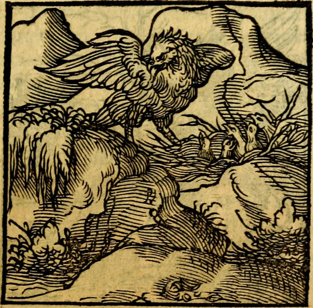 An illustration from Ori Apollonis Niliaci, de sacris notis & sculpturis libri duo, vbi ad fidem vetudti codicis manu scripti restituta sunt loca permulta, corrupta ante ac deplorata, 1551, leaf 180