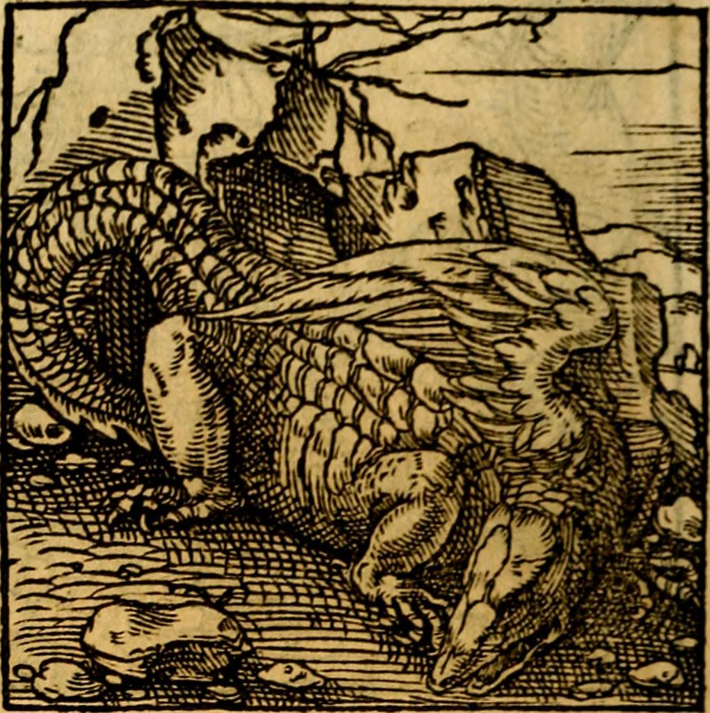 An illustration from Ori Apollonis Niliaci, de sacris notis & sculpturis libri duo, vbi ad fidem vetudti codicis manu scripti restituta sunt loca permulta, corrupta ante ac deplorata, 1551, leaf 205