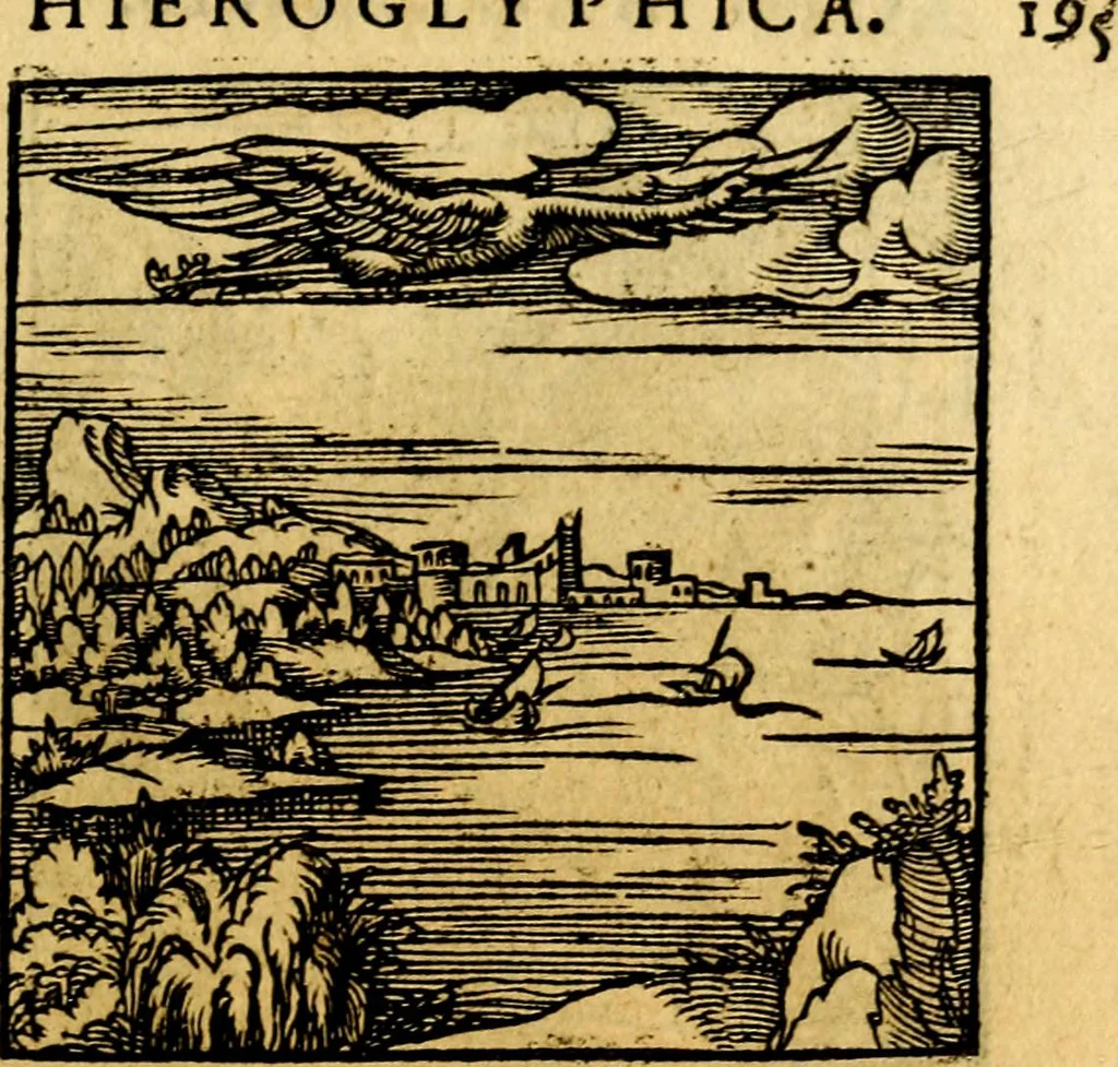 An illustration from Ori Apollonis Niliaci, de sacris notis & sculpturis libri duo, vbi ad fidem vetudti codicis manu scripti restituta sunt loca permulta, corrupta ante ac deplorata, 1551, leaf 222