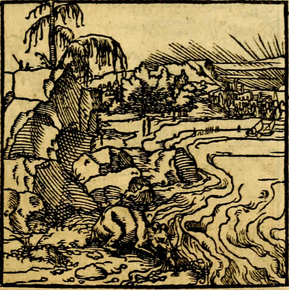 An illustration from Ori Apollonis Niliaci, de sacris notis & sculpturis libri duo, vbi ad fidem vetudti codicis manu scripti restituta sunt loca permulta, corrupta ante ac deplorata, 1551, leaf 234