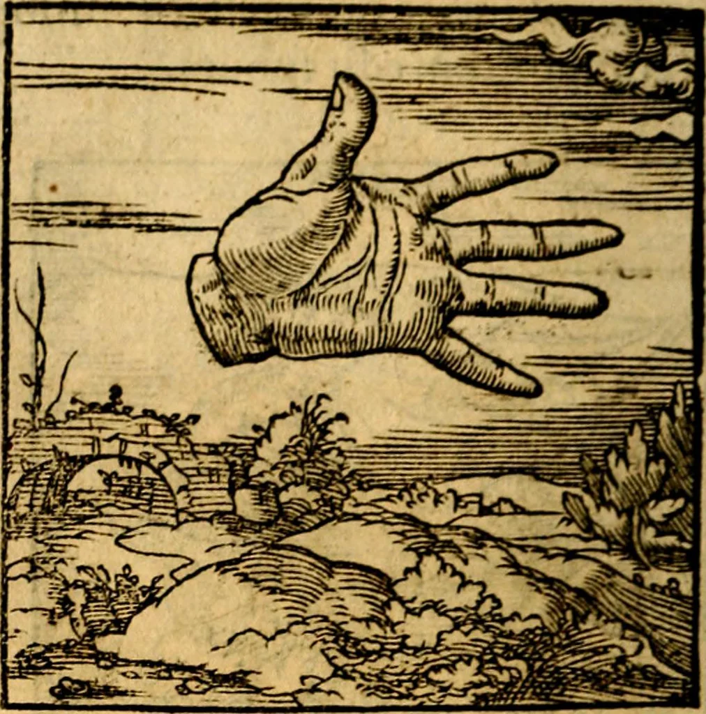 An illustration from Ori Apollonis Niliaci, de sacris notis & sculpturis libri duo, vbi ad fidem vetudti codicis manu scripti restituta sunt loca permulta, corrupta ante ac deplorata, 1551, leaf 243
