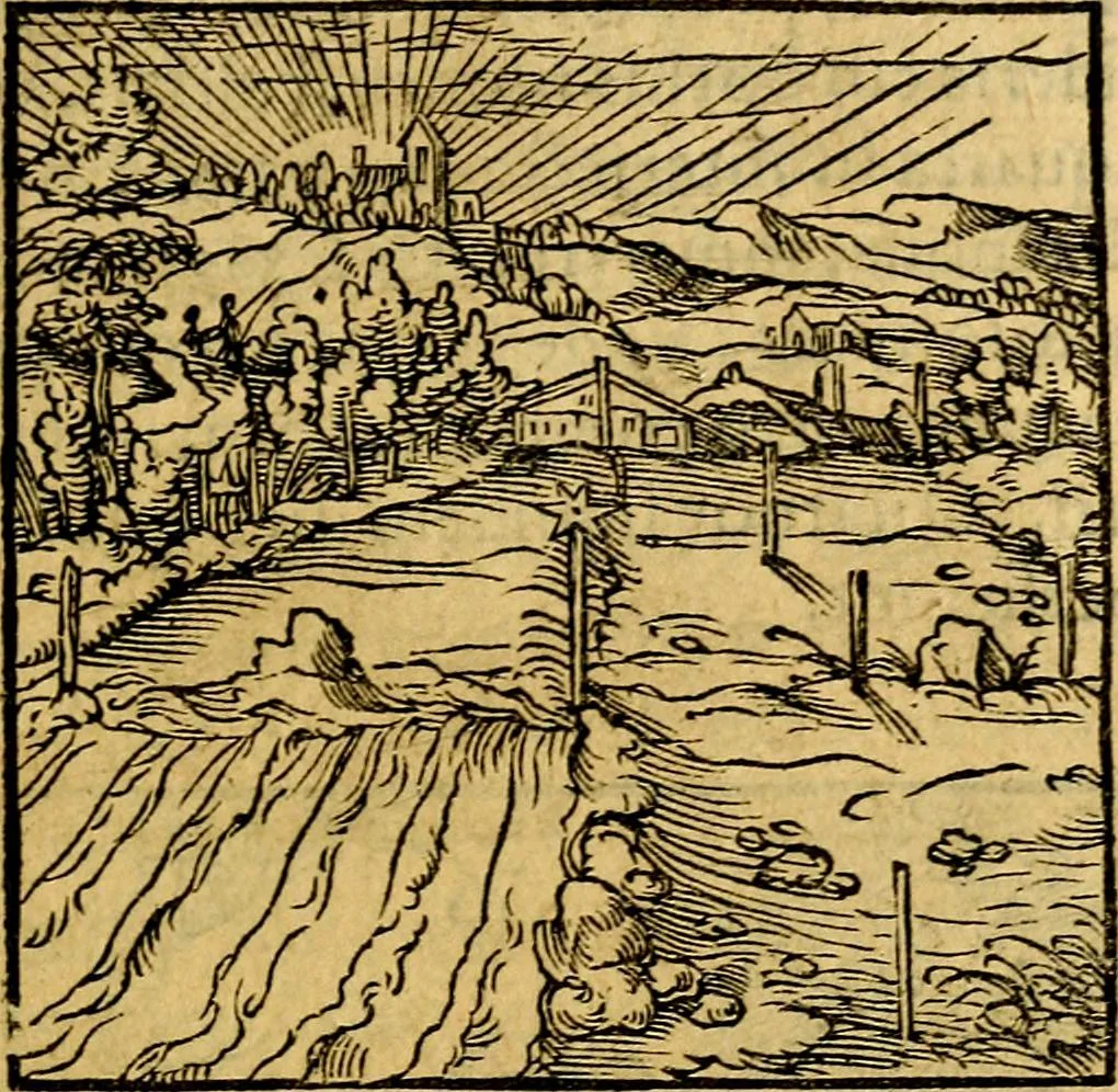 An illustration from Ori Apollonis Niliaci, de sacris notis & sculpturis libri duo, vbi ad fidem vetudti codicis manu scripti restituta sunt loca permulta, corrupta ante ac deplorata, 1551, leaf 34