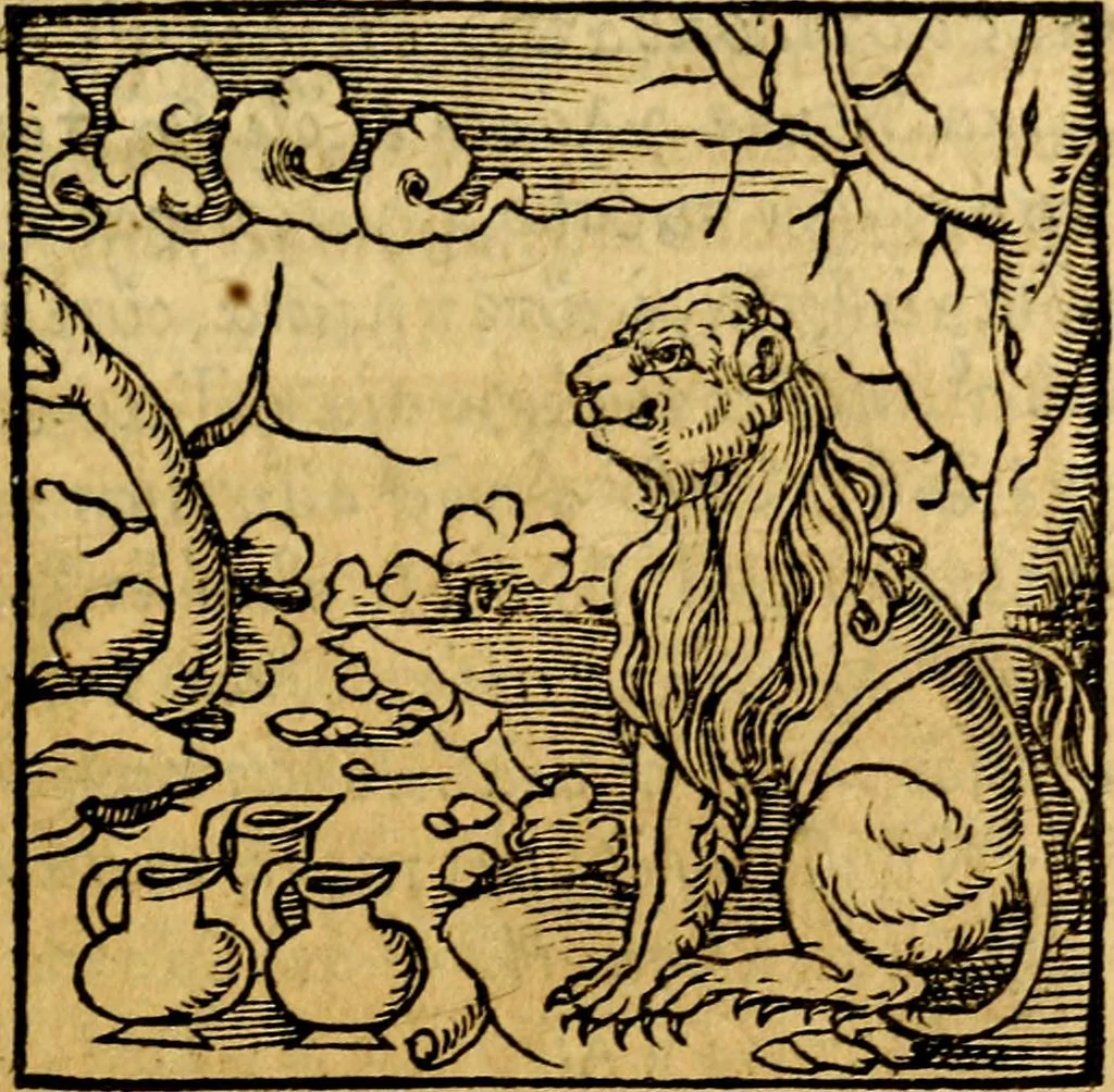 An illustration from Ori Apollonis Niliaci, de sacris notis & sculpturis libri duo, vbi ad fidem vetudti codicis manu scripti restituta sunt loca permulta, corrupta ante ac deplorata, 1551, leaf 64