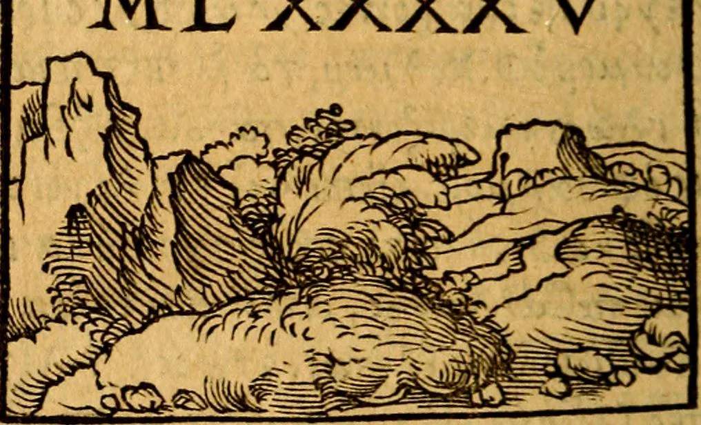 An illustration from Ori Apollonis Niliaci, de sacris notis & sculpturis libri duo, vbi ad fidem vetudti codicis manu scripti restituta sunt loca permulta, corrupta ante ac deplorata, 1551, leaf 73