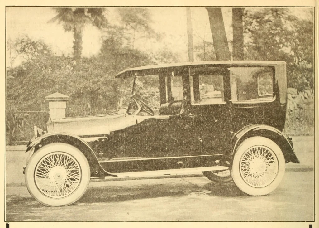 An illustration from The Oriental motor, 1919, leaf 82