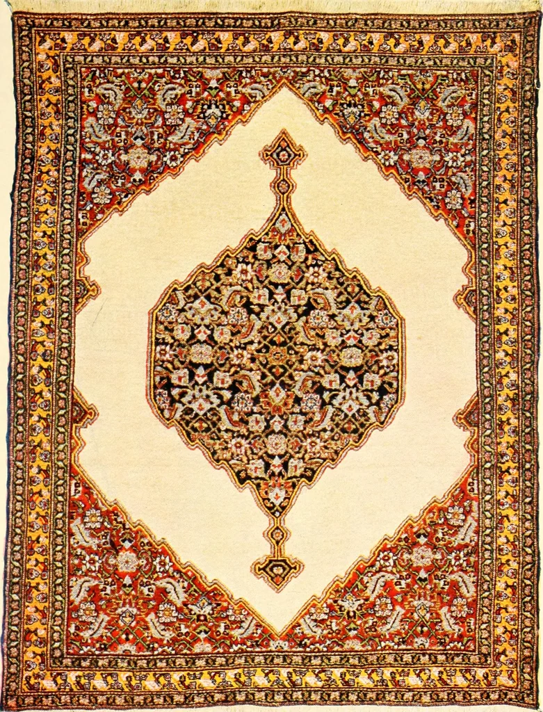 An illustration from The oriental rug; a monograph on eastern rugs and carpets, saddle-bags, mats & pillows, with a consideration of kinds and classes, types borders, figures, dyes, symbols, etc., together with some practical advice to collectors, 1909, leaf 70