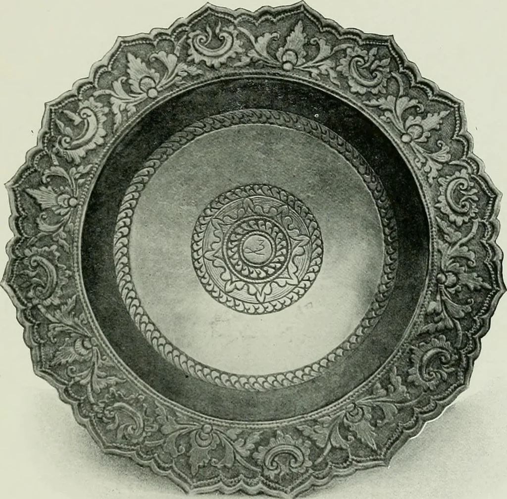 An illustration from Oriental silverwork, Malay and Chinese, with over 250 original illustrations; a handbook for connoisseurs, collectors, students and silversmiths, 1910, leaf 162