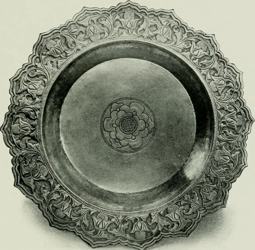 An illustration from Oriental silverwork, Malay and Chinese, with over 250 original illustrations; a handbook for connoisseurs, collectors, students and silversmiths, 1910, leaf 164