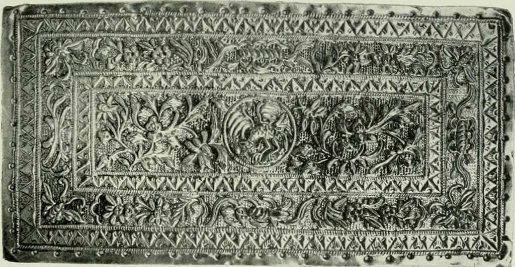 An illustration from Oriental silverwork, Malay and Chinese, with over 250 original illustrations; a handbook for connoisseurs, collectors, students and silversmiths, 1910, leaf 182
