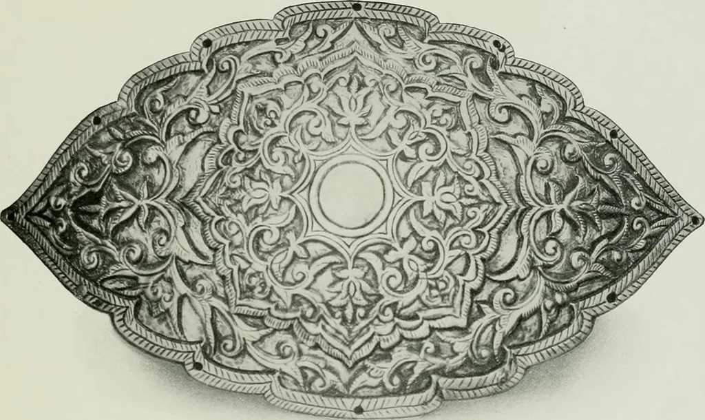 An illustration from Oriental silverwork, Malay and Chinese, with over 250 original illustrations; a handbook for connoisseurs, collectors, students and silversmiths, 1910, leaf 212