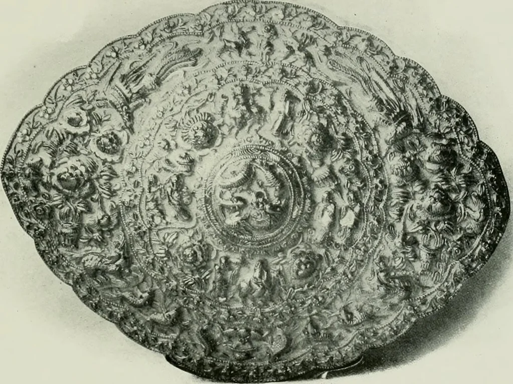 An illustration from Oriental silverwork, Malay and Chinese, with over 250 original illustrations; a handbook for connoisseurs, collectors, students and silversmiths, 1910, leaf 228