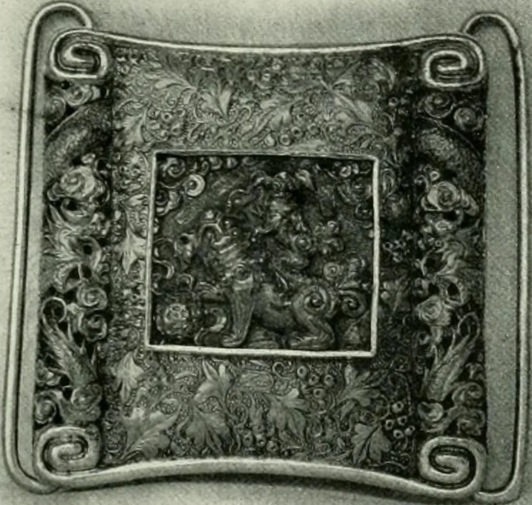 An illustration from Oriental silverwork, Malay and Chinese, with over 250 original illustrations; a handbook for connoisseurs, collectors, students and silversmiths, 1910, leaf 232