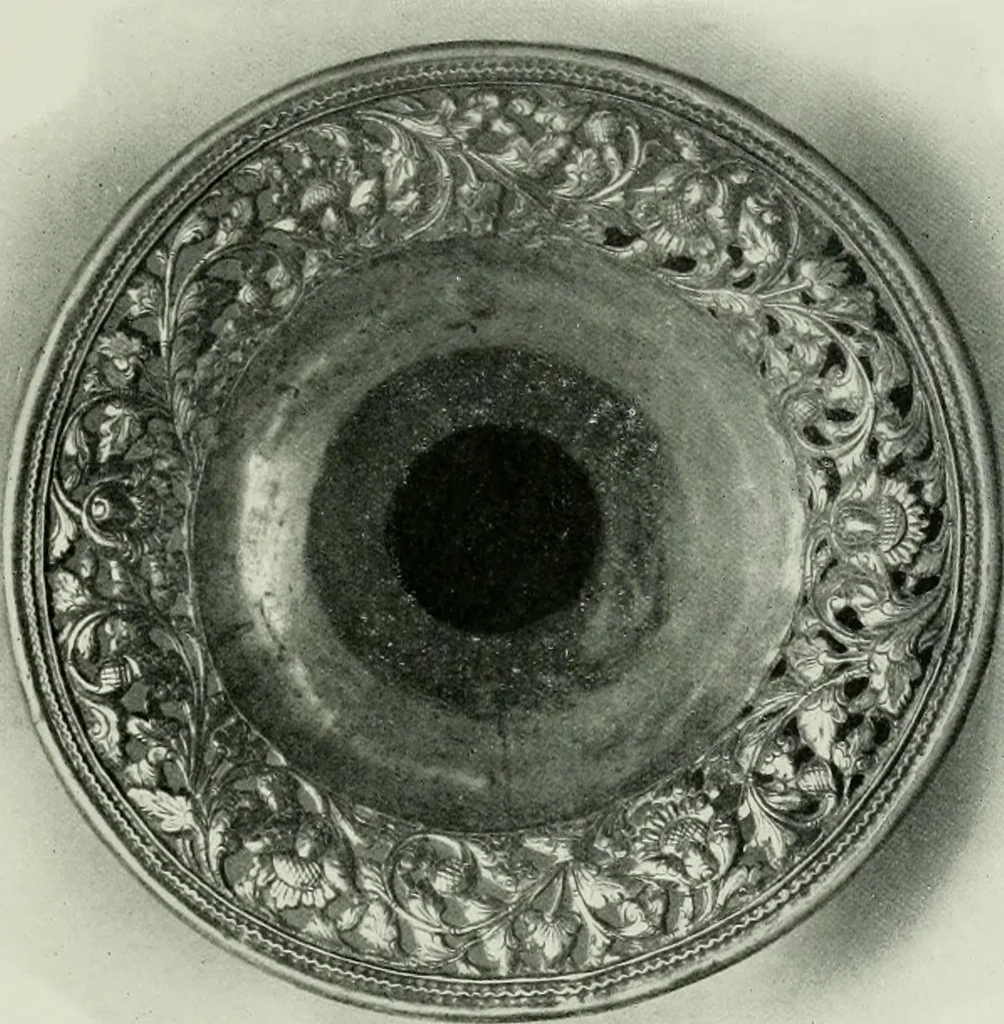 An illustration from Oriental silverwork, Malay and Chinese, with over 250 original illustrations; a handbook for connoisseurs, collectors, students and silversmiths, 1910, leaf 244