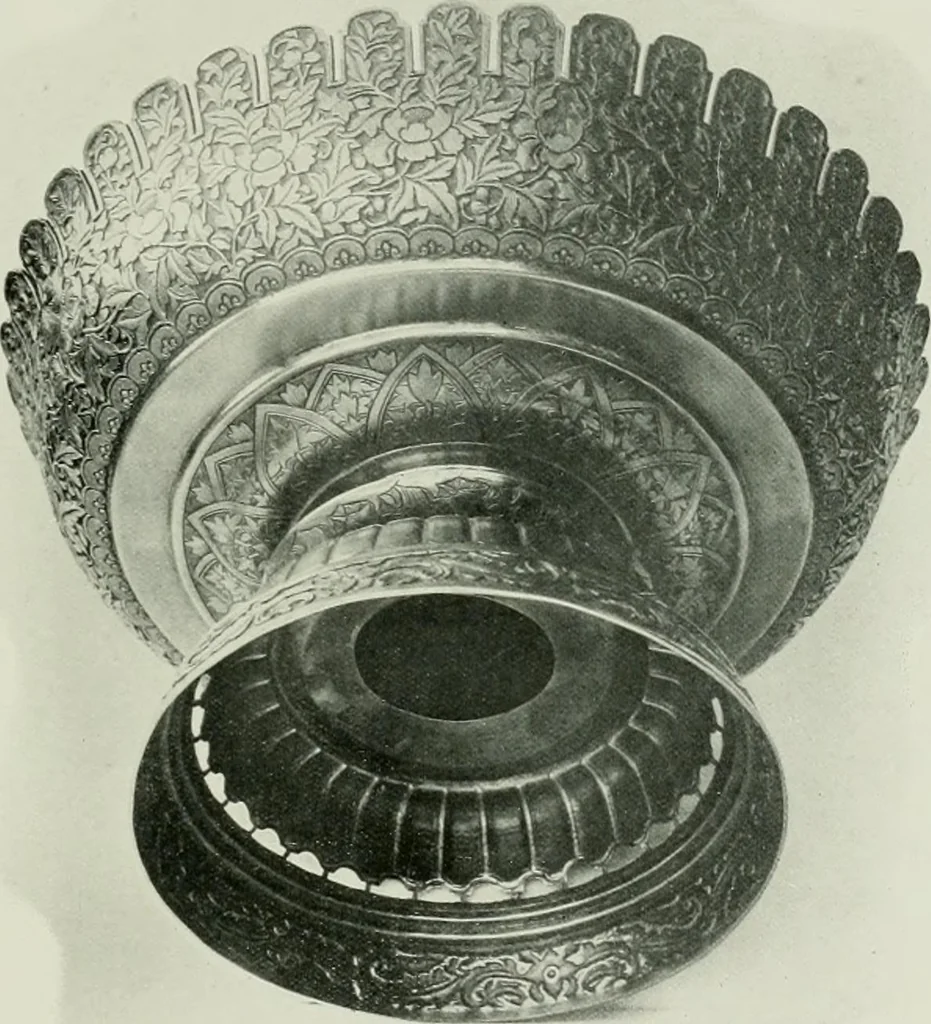 An illustration from Oriental silverwork, Malay and Chinese, with over 250 original illustrations; a handbook for connoisseurs, collectors, students and silversmiths, 1910, leaf 280