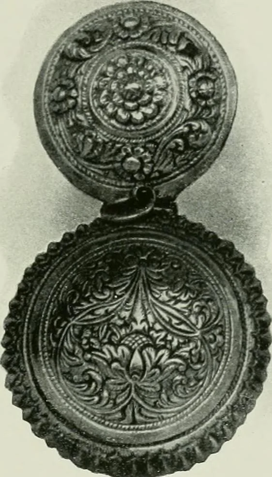 An illustration from Oriental silverwork, Malay and Chinese, with over 250 original illustrations; a handbook for connoisseurs, collectors, students and silversmiths, 1910, leaf 52