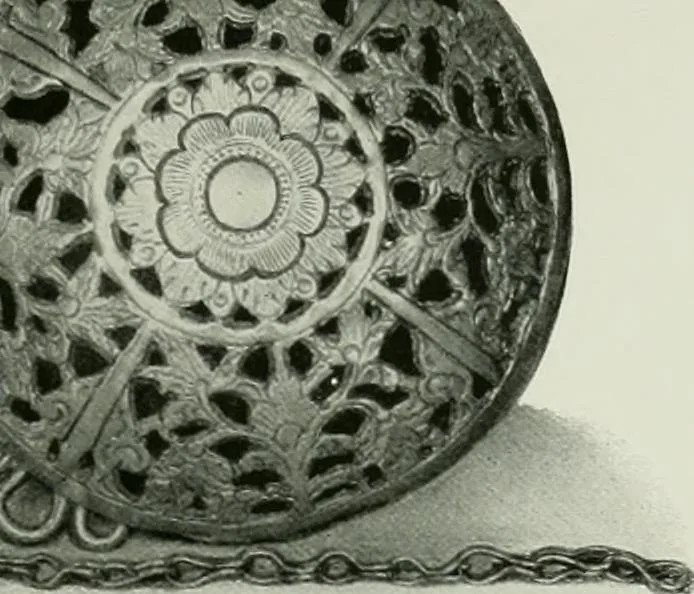 An illustration from Oriental silverwork, Malay and Chinese, with over 250 original illustrations; a handbook for connoisseurs, collectors, students and silversmiths, 1910, leaf 92