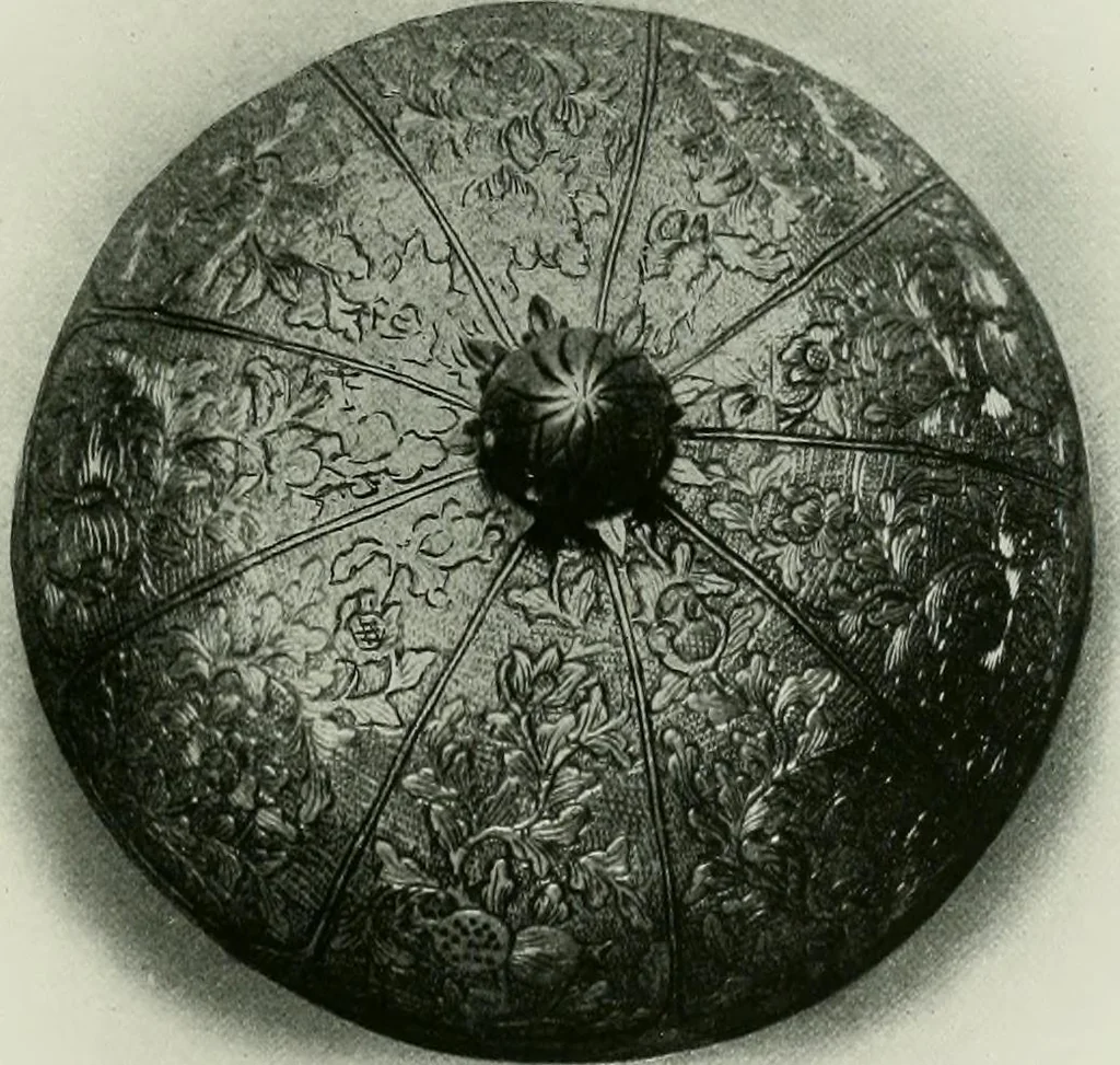 An illustration from Oriental silverwork, Malay and Chinese, with over 250 original illustrations; a handbook for connoisseurs, collectors, students and silversmiths, 1910, leaf 94