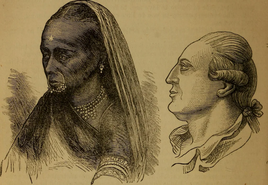 An illustration from An original and illustrated physiological and physiognomical chart, 1873, leaf 109
